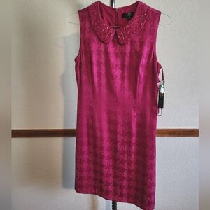 Alex Marie pink houndstooth dress